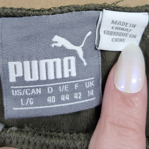 Puma Evostripe Modern Streetwear Motor Joggers Pants Olive Green Size Large - Picture 10 of 16